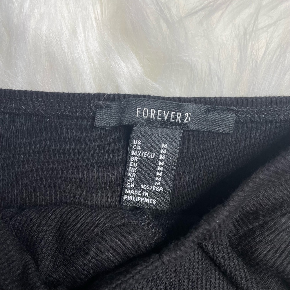 Black Ribbed Cami Bodysuit - Picture 3 of 6